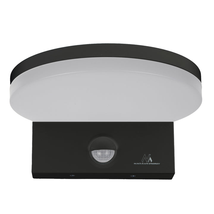 Senzorová LED lampa Maclean, PIR senzor pohybu, černá, 15W, IP65, 1560lm, neutrální bílá (4000K) MCE344 B
