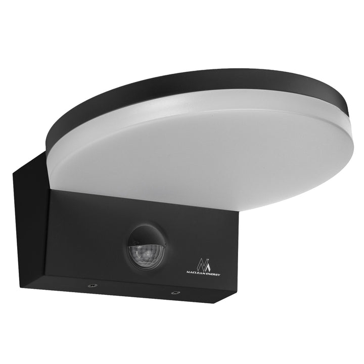 Senzorová LED lampa Maclean, PIR senzor pohybu, černá, 15W, IP65, 1560lm, neutrální bílá (4000K) MCE344 B