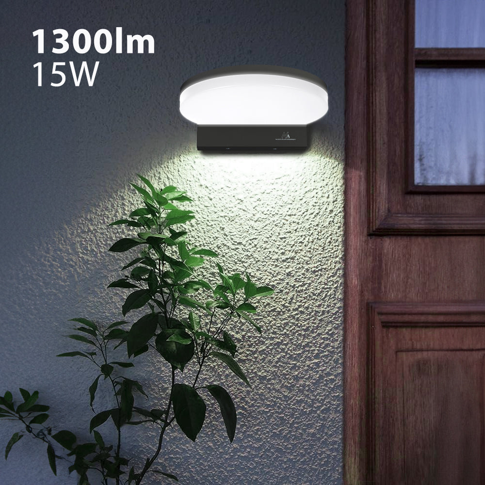 Maclean LED lampa, černá, 15W, IP65, 1300lm, neutrální bílá (4000K) MCE346 B