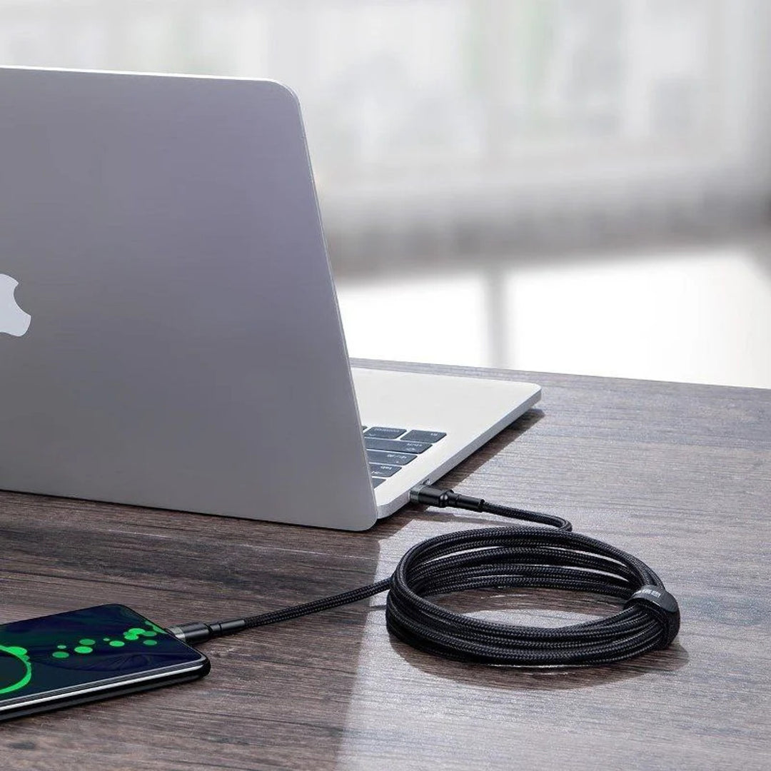 Kabel USB-C PD 2.0 200cm Baseus Cafule CATKLF-ALG1 Quick Charge 3.0 5A s podporou rychlého nabíjení 100W