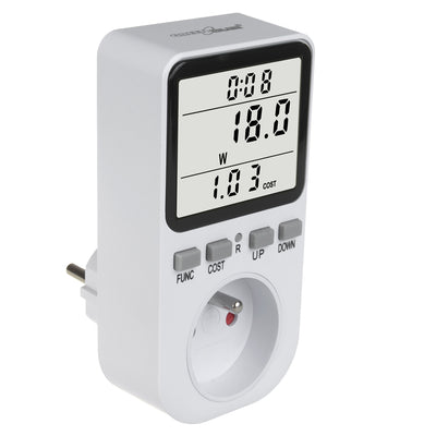 GreenBlue elektroměr, wattmetr, typ E, 220-240V AC, 50Hz, max. zatížení 16A, IP20, vestavěná baterie, GB364 E