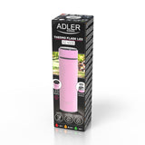 Termoska Adler, dotykový LED displej, objem 473 ml, růžová barva, AD 4506