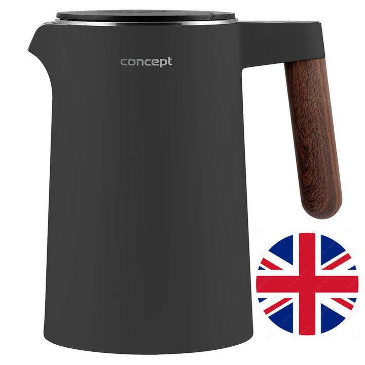 Concept Norwood RK3305 Nerezová rychlovarná konvice s regulací teploty Keep Warm 1,5 l 1850-2200 W tmavě šedá