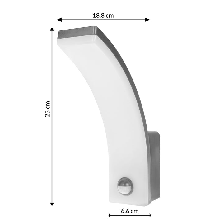 Maclean šedá 20W 2000lm IP65 4000K LED lampa se senzorem pohybu
