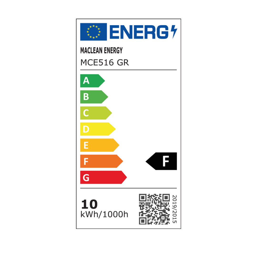 Maclean šedá 10W IP65 800lm 4000K LED lampa se senzorem pohybu