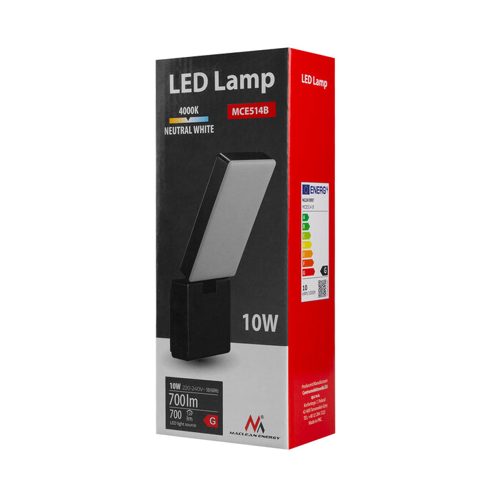 Lampa LED Maclean MCE514 B černá 10W 700lm IP65 4000K