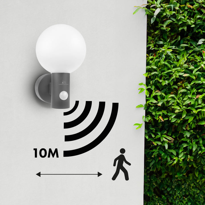 Maclean PIR detektor pohybu LED lampa šedá 15W IP65 1600lm 4000K