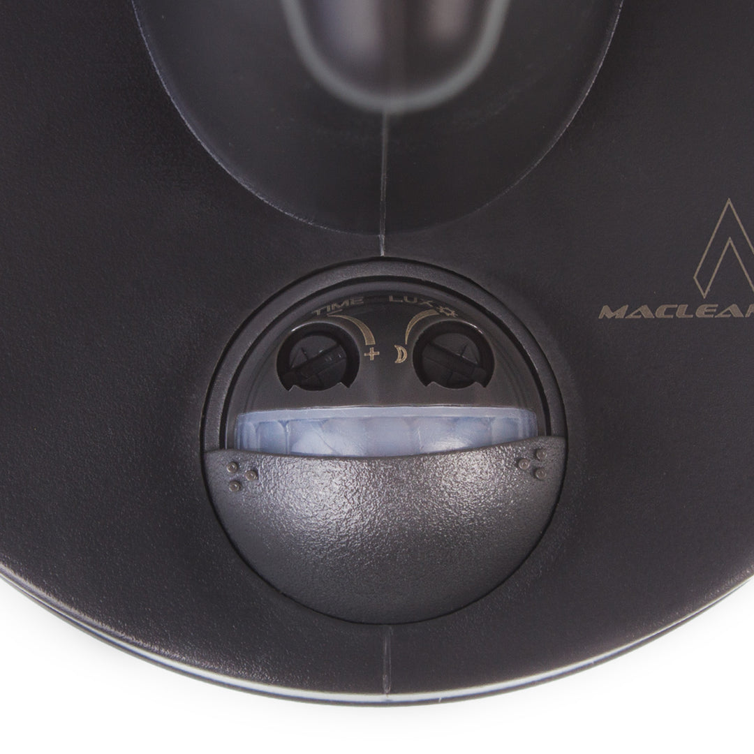 Nástěnné svítidlo se senzorem Maclean MCE518 B 1xE27 černé IP65 max. 60W
