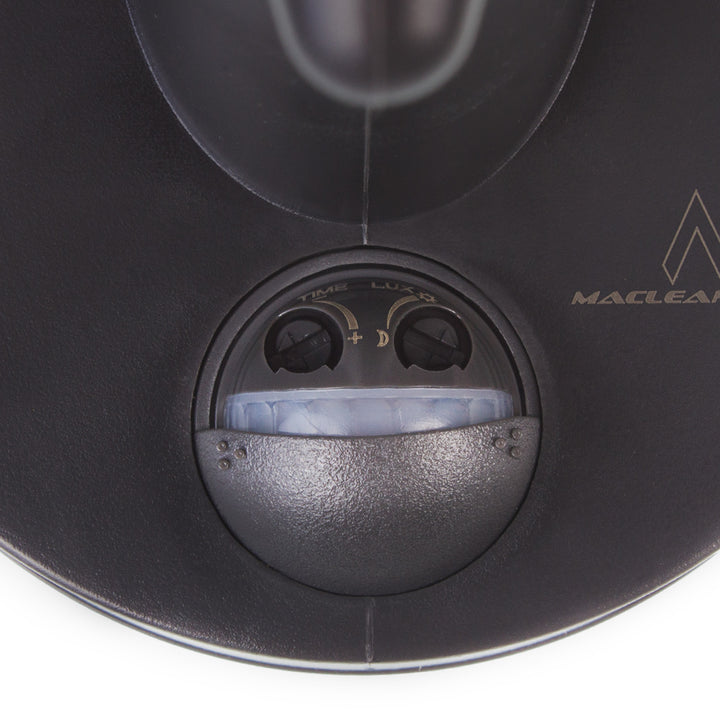 Nástěnné svítidlo se senzorem Maclean MCE518 B 1xE27 černé IP65 max. 60W