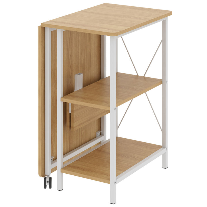 Maclean loftový skládací stůl, rozměry: 107x45x75cm, max. 150 kg, s deskou, barva světlý buk, MC-411 W