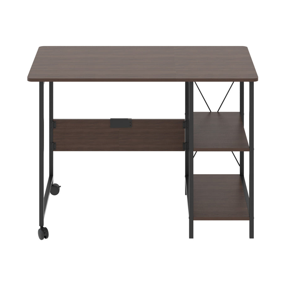 Skládací stůl Maclean Loft, rozměry: 107x45x75cm, max. 150 kg, s deskou, barva tmavý ořech, MC-411 B