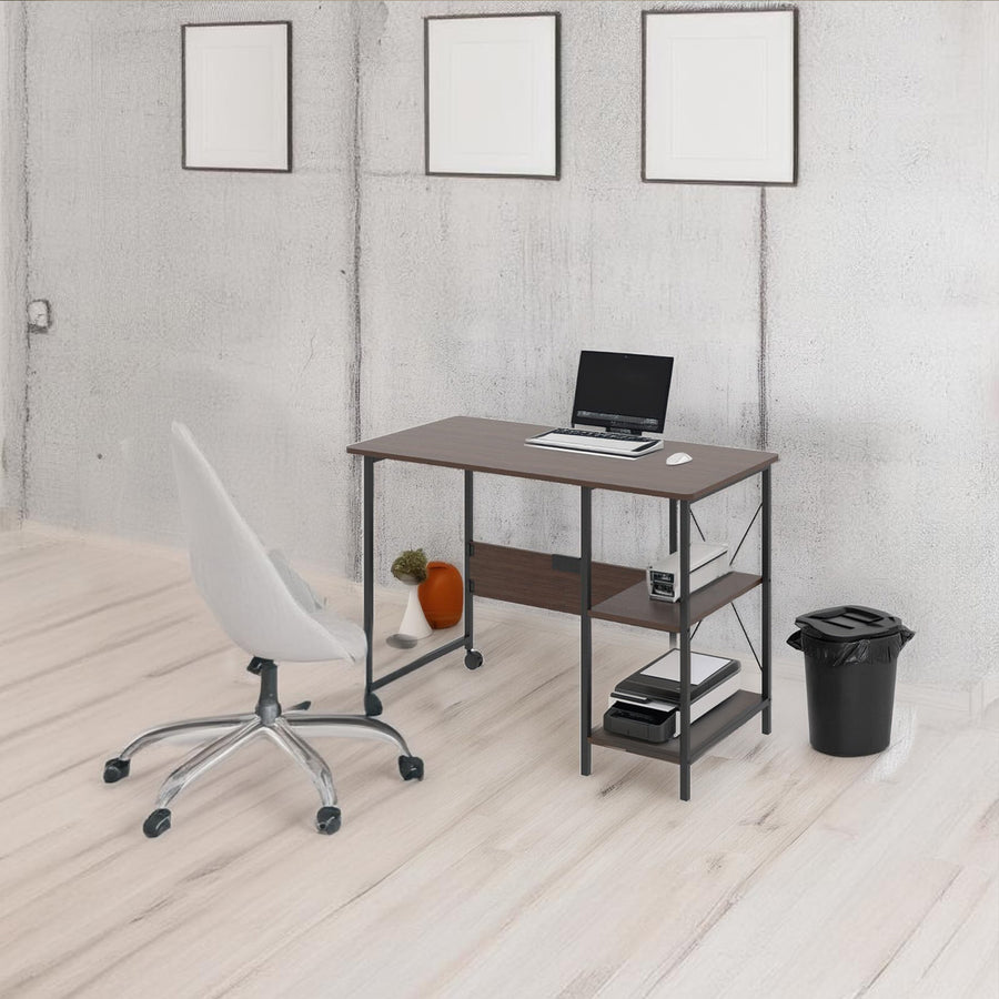 Skládací stůl Maclean Loft, rozměry: 107x45x75cm, max. 150 kg, s deskou, barva tmavý ořech, MC-411 B