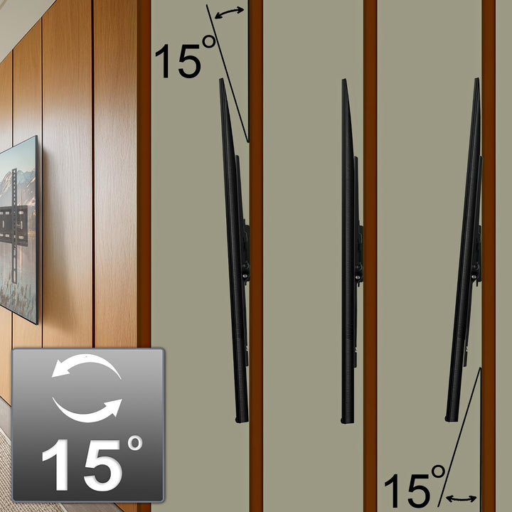 Držák na TV Maclean, max. VESA 600x400, 32-90", 80 kg, nastavení sklonu +15°~-15°, MC-421