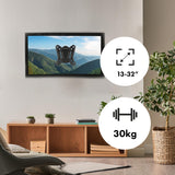 Držák Maclean pro TV nebo monitor, max. VESA 100x100, 13-32", 30 kg, černý, MC-416