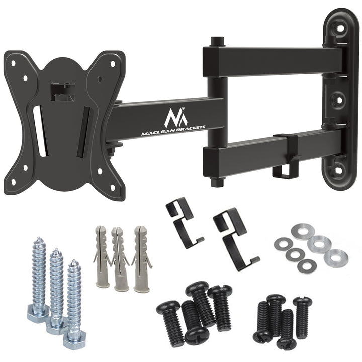 Držák Maclean pro TV nebo monitor, max. VESA 100x100, 13-32", 30 kg, černý, MC-417