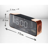 Bezdrátový radiobudík Adler AD 1190 Copper s LED displejem a funkcí Bluetooth