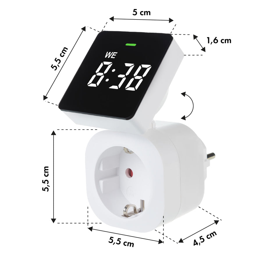 GreenBlue digitální časový spínač - časovač, max. zatížení 16A, IP20, GB610 F
