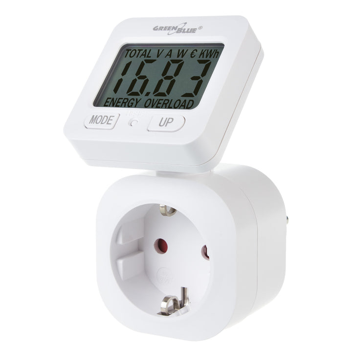 GreenBlue elektroměr, wattmetr, 16A, max. 3680W, dílčí paměť, GB615 F