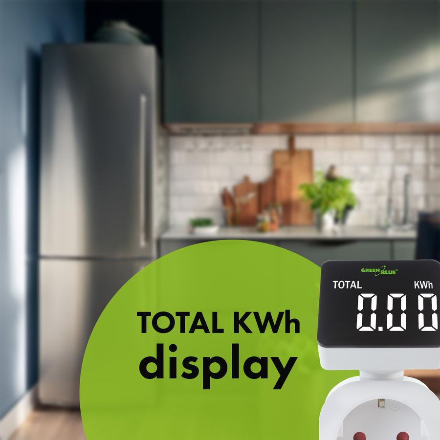 GreenBlue elektroměr, wattmetr, 16A, max. 3680W, dílčí paměť, GB620 E