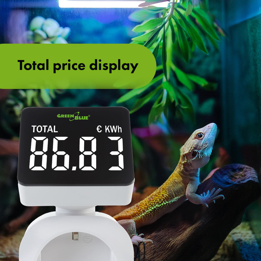 GreenBlue elektroměr, wattmetr, 16A, max. 3680W, dílčí paměť, GB620 E