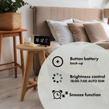 Hodiny s budíkem a teploměrem GreenBlue GB395 černý vlhkoměr