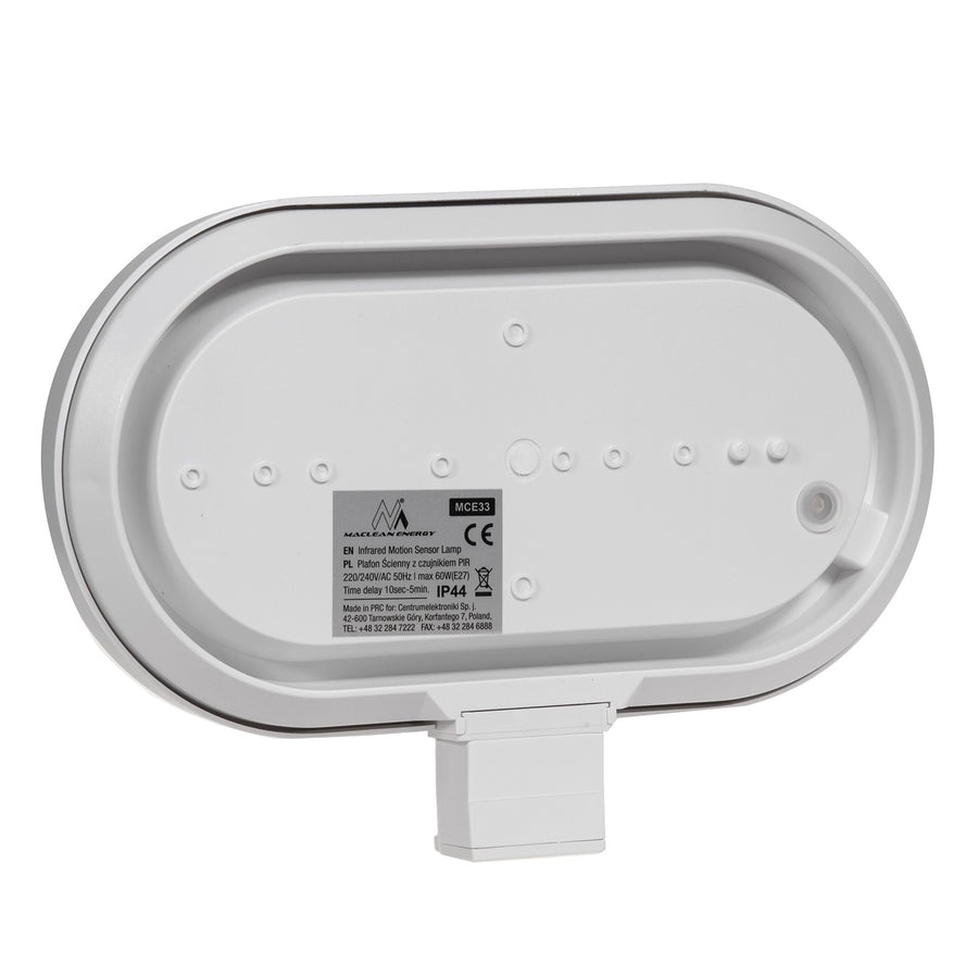 Nástěnné svítidlo Maclean, s PIR čidlem, max. 60W, 180°, MCE33 W + LED 11W