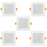 5x stropní panel Maclean LED, zapuštěný, SLIM, 9W, neutrální bílá 4000K, 120*120*26mm, 900lm, MCE373 S
