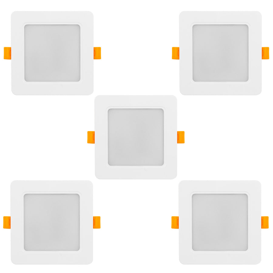 5x stropní panel Maclean LED, zapuštěný, SLIM, 9W, neutrální bílá 4000K, 120*120*26mm, 900lm, MCE373 S