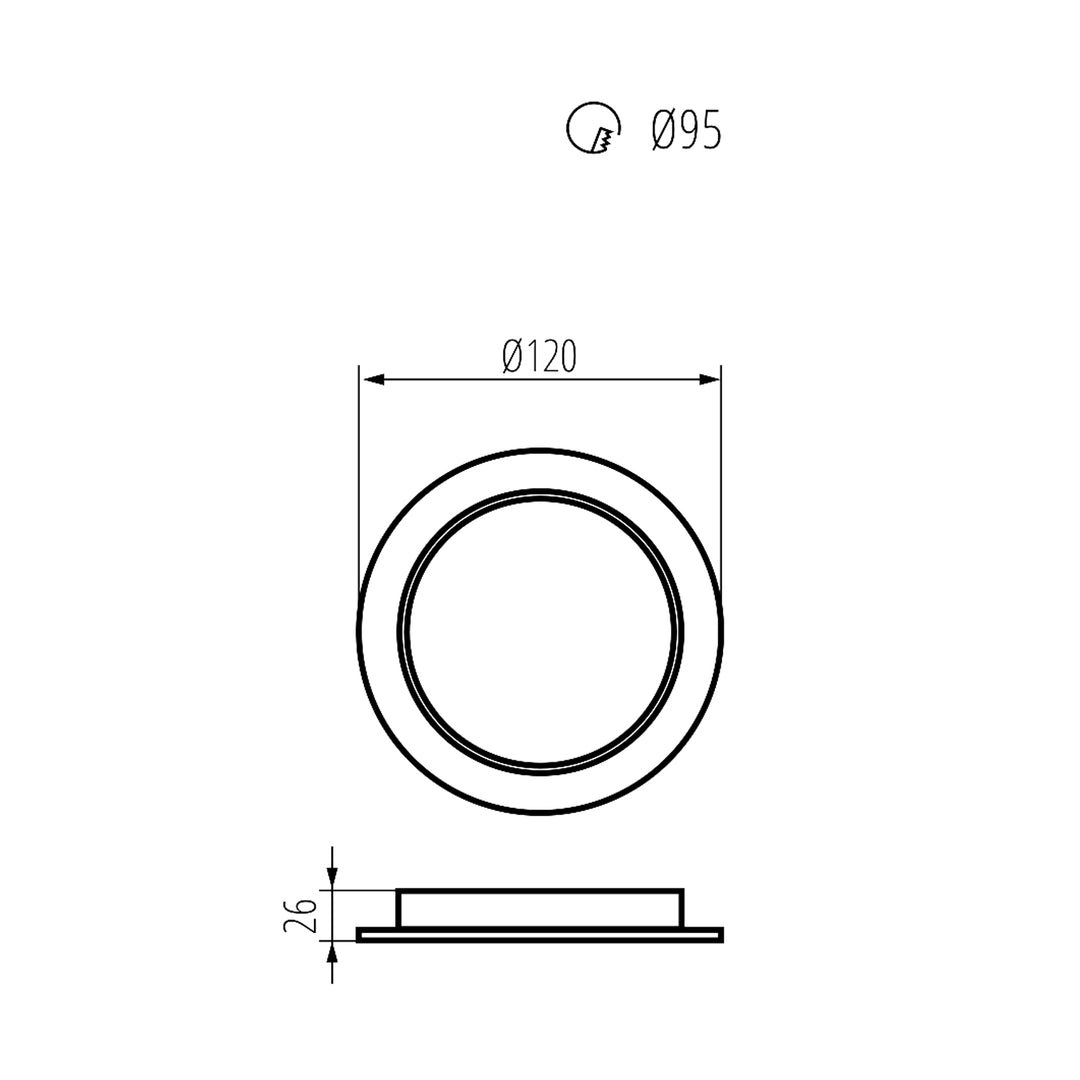 5x stropní panel Maclean LED, podhledový SLIM, 9W, neutrální bílá 4000K, 120*26mm, 900lm, MCE371 R + povrchový adaptér MCE376 R