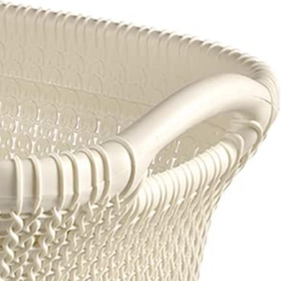 Koš na prádlo Curver, 2 ucha, 40 l, krémový, Knit