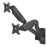 Nástěnný držák pro dva monitory Maclean, 17-32'', max. 9 kg, mechanická pružina, MC-988