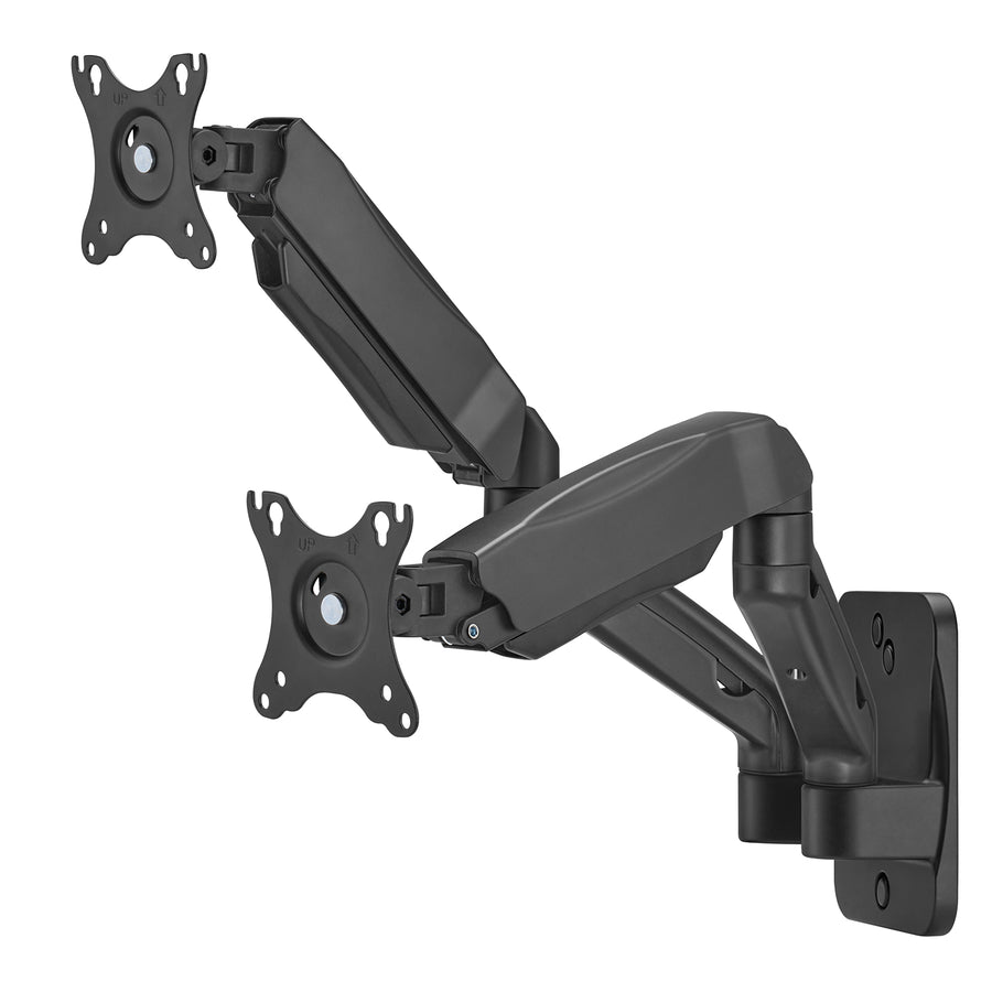 Nástěnný držák pro dva monitory Maclean, 17-32'', max. 9 kg, mechanická pružina, MC-988