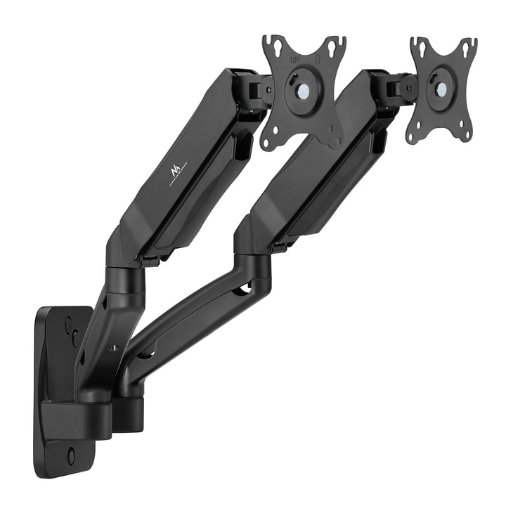 Nástěnný držák pro dva monitory Maclean, 17-32'', max. 9 kg, mechanická pružina, MC-988
