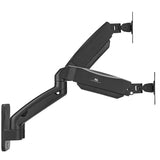 Nástěnný držák pro dva monitory Maclean, 17-32'', max. 9 kg, mechanická pružina, MC-988