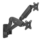 Nástěnný držák pro dva monitory Maclean, 17-32'', max. 9 kg, mechanická pružina, MC-988