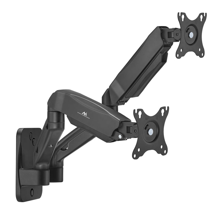 Nástěnný držák pro dva monitory Maclean, 17-32'', max. 9 kg, mechanická pružina, MC-988
