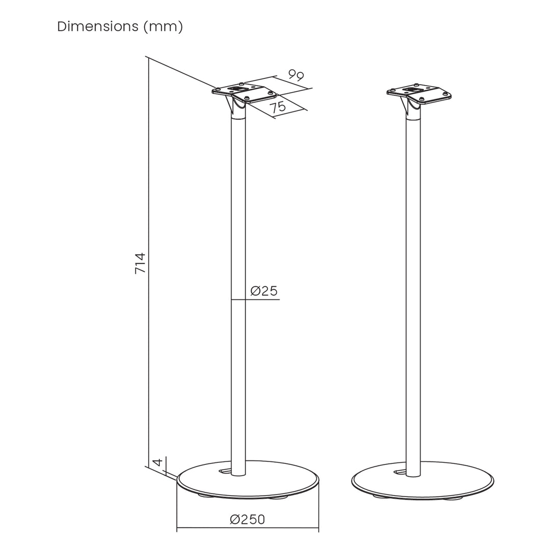 Podlahové stojany pro Sonos® ERA 300, Maclean, MC-995