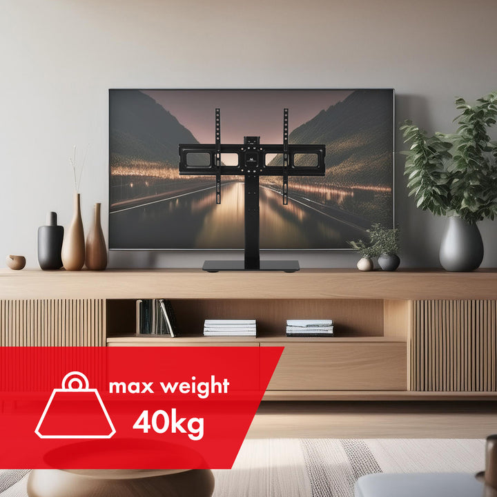 Univerzální stojan na TV Maclean pro RTV skříňový stojan max. 40 kg max. VESA 600x400 pro 32-75" TV MC-386