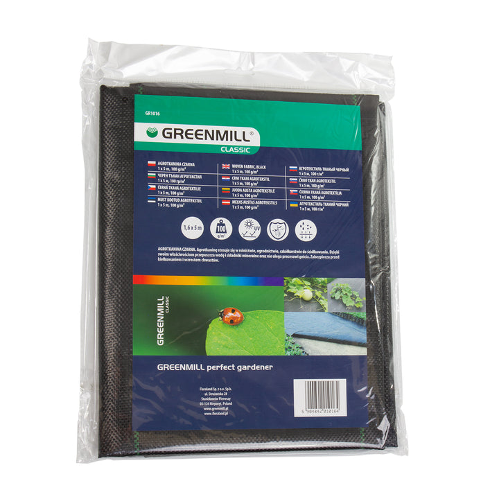 Greenmill agrotextilie, proti plevelům, 100g, 1x5m, černá, GR1016