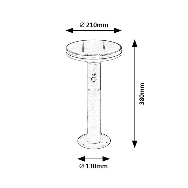 Solární lampa Rabalux, venkovní, IP44, senzor pohybu, Aljaška