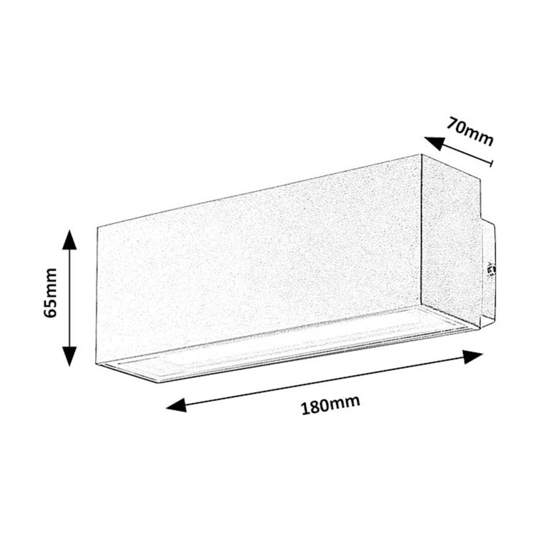 Rabalux, nástěnné svítidlo, venkovní, LED, 10W, IP54, Mataro