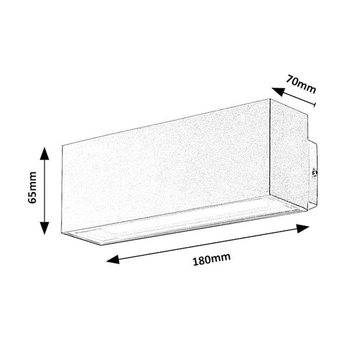 Rabalux, nástěnné svítidlo, venkovní, LED, 10W, IP54, Mataro