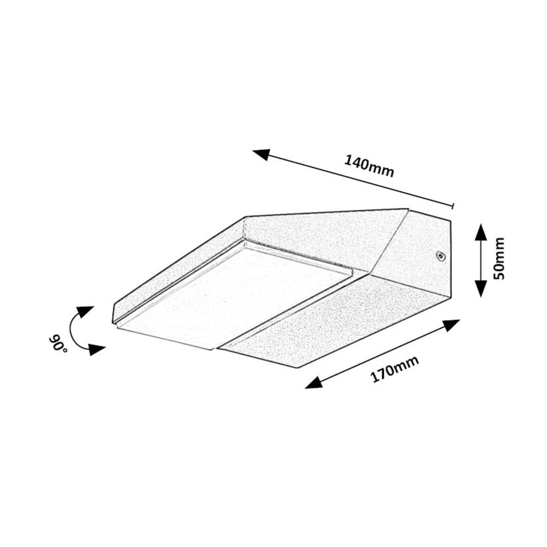 Svítidlo Rabalux, venkovní, nástěnné, LED, 13W, IP65, Senica