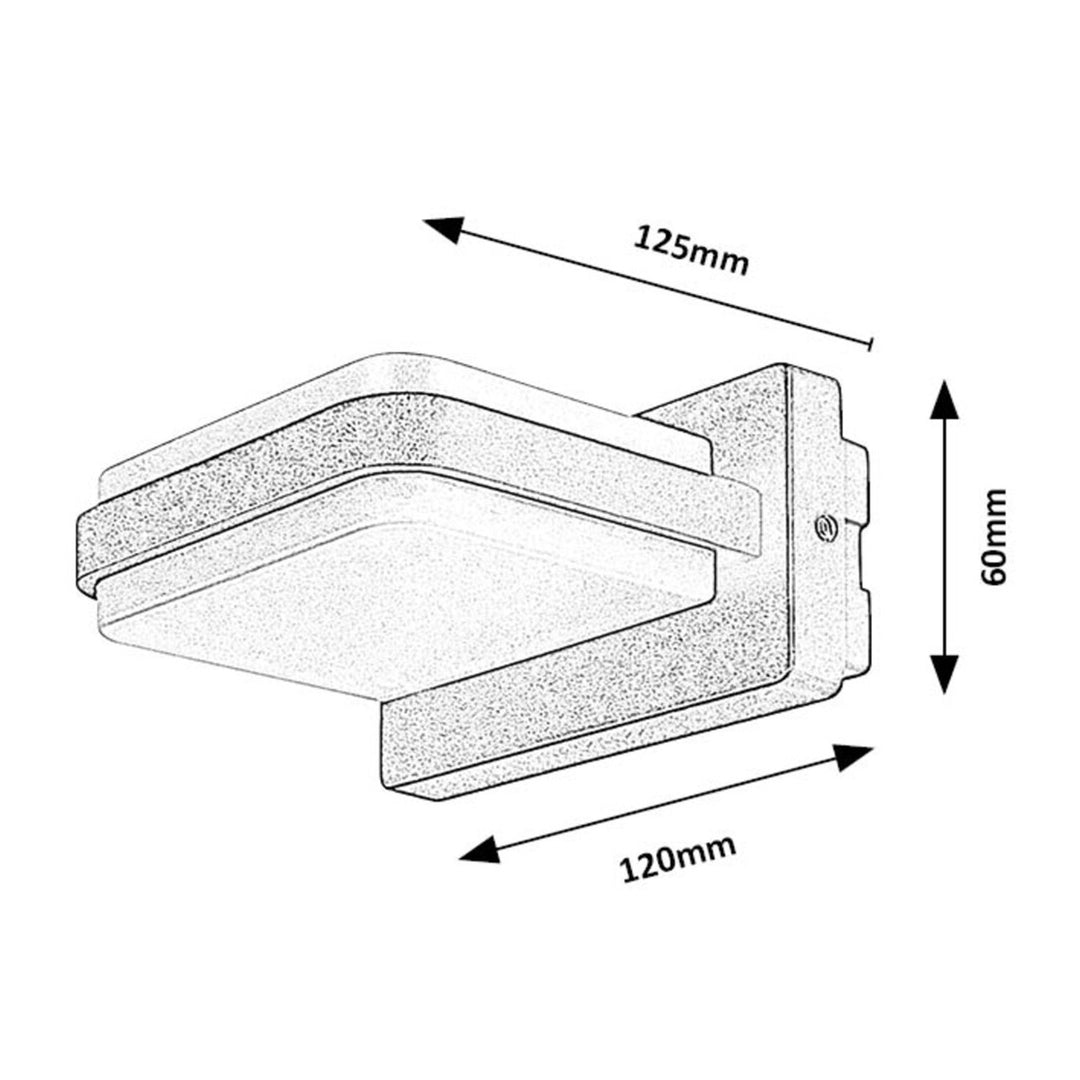 Svítidlo Rabalux, venkovní, nástěnné, IP44, LED, 12W, Gendt