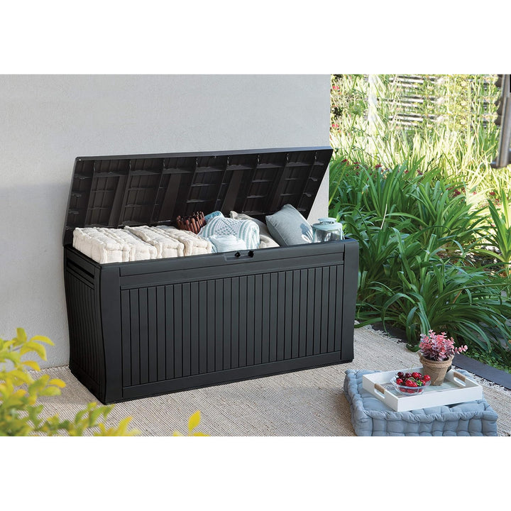 Zahradní úložný box, grafitový, 270 l, Comfy Storage Box