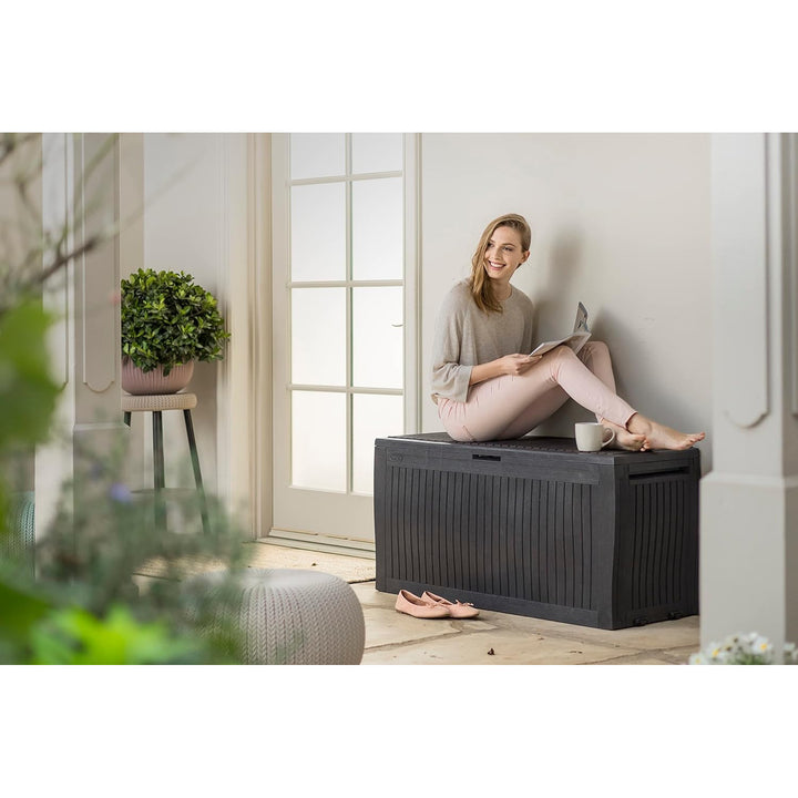Zahradní úložný box, grafitový, 270 l, Comfy Storage Box
