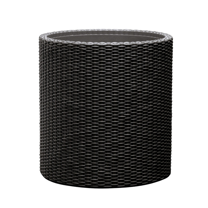 Květináč Keter, kulatý, průměr 36 cm, antracit, Cylinder Planter M