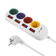Napájecí lišta Maclean, prodlužovací kabel se 4 zásuvkami + USB A/C, s přepínači, 250 VAC/10A, 1,5 m, bílá, MCE508 W