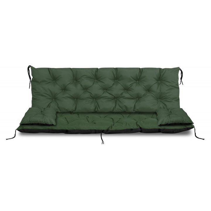 Zelený zahradní set 180x60x50 cm + 2 polštáře 42 x 42 cm