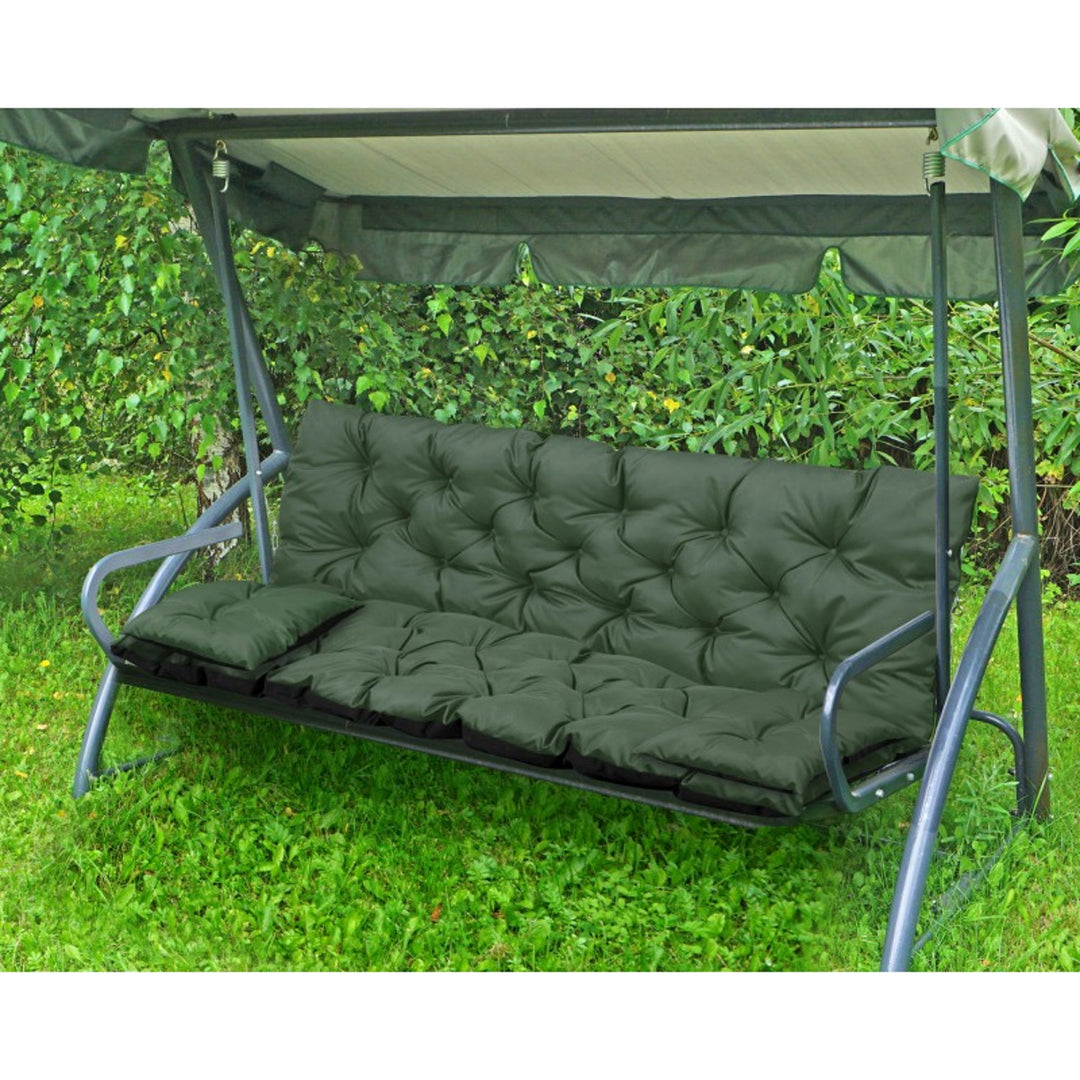 Zelený zahradní set 180x60x50 cm + 2 polštáře 42 x 42 cm
